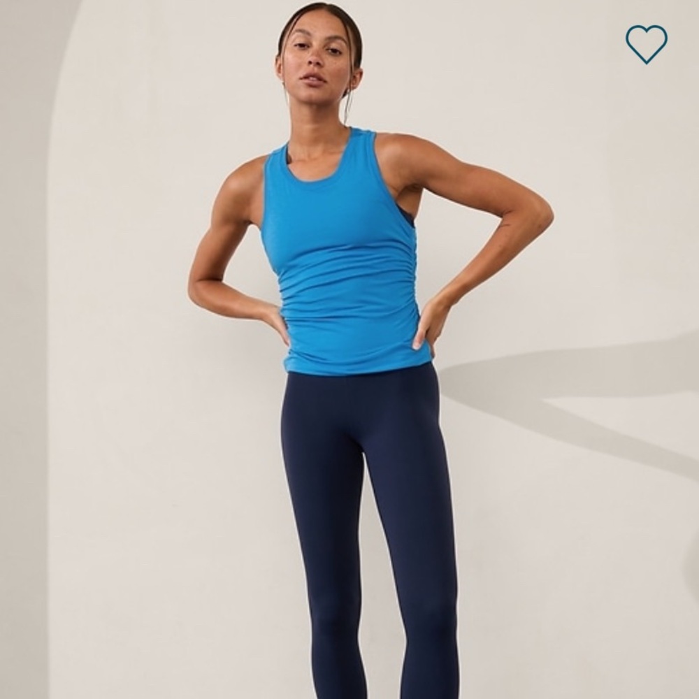 Athleta With Ease Cinch Tank, Size Small, Granite Blue, NWT